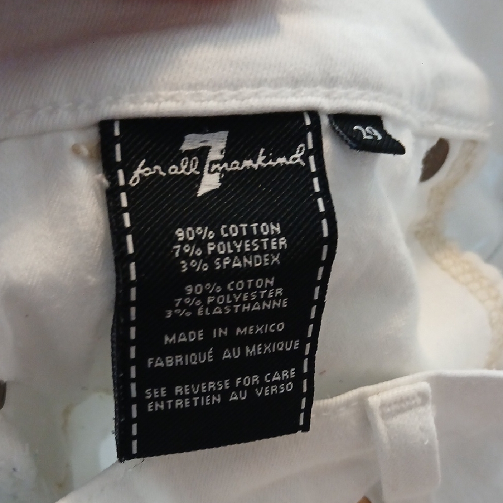 7 For All Mankind White Skinny Jeans - Picture 2 of 6